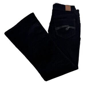 Justice Girls Black Corduroy Flare Pants Size 12.5